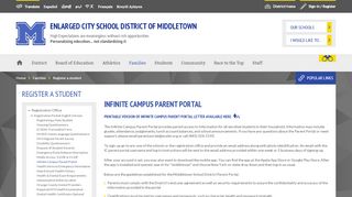 
                            5. Register a student / Infinite Campus Parent Portal