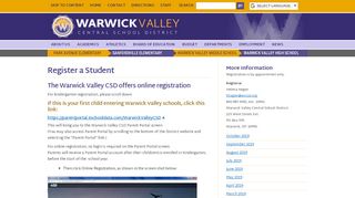 
                            5. Register a Student | Warwick Valley Central Schools