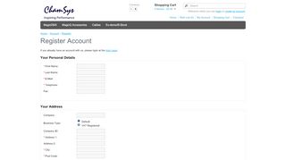 
                            4. Register Account - ChamSys