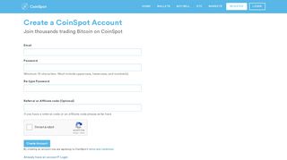 
                            4. Register Account - CoinSpot