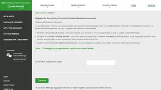 
                            7. Register | ADA Members Insurance Plans – Insurance for ...