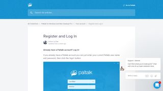 
                            5. Register and Log In | Paltalk Help Center