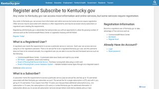 
                            2. Register and Subscribe to Kentucky.gov