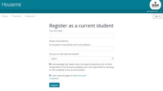 
                            8. Register as a current student - Houseme