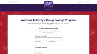
                            8. Register as Coordinator - Purdys Chocolatier Group Savings ...