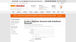 
                            4. Register - AutoZone.com