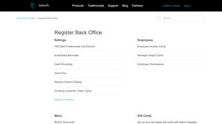 
                            5. Register Back Office – talech Point of Sale