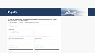 
                            4. Register - China Eastern Airlines