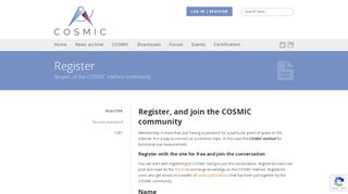 
                            6. Register - COSMIC