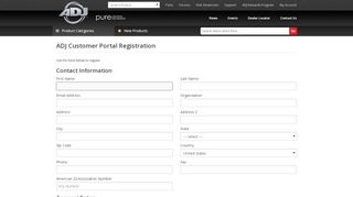 
                            4. Register - Customer Portal - ADJ.com