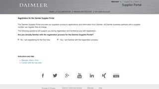 
                            5. Register | Daimler Supplier Portal