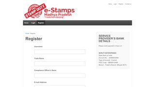 
                            6. Register | e-Stamps Madhya Pradesh