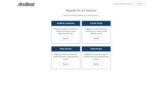 
                            8. Register for an Account | ArcBest