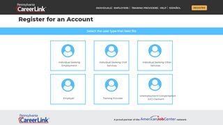 
                            8. Register for an Account - pacareerlink.pa.gov