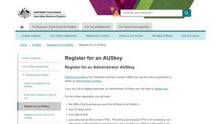 
                            7. Register for an AUSkey | ABR