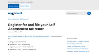 
                            3. Register for and file your Self Assessment tax return ...
