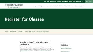 
                            7. Register for Classes | Antioch New England - Antioch University