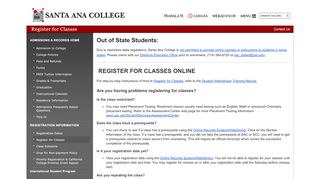 
                            9. Register for Classes - Santa Ana College