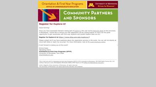 
                            4. Register for Explore-U! - University of Minnesota Twin Cities