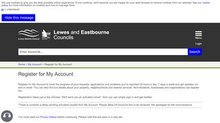 
                            3. Register for My Account - Lewes and Eastbourne Councils