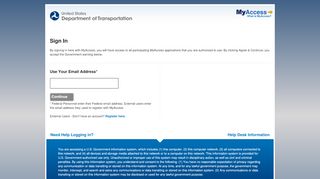 
                            9. Register for MyAccess | U.S. Department of Transportation