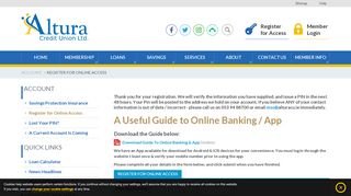 
                            3. Register for Online Access - alturacu.ie