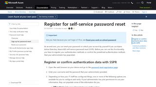 
                            6. Register for self-service password reset - Azure Active Directory ...