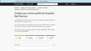 
                            6. Register for Supplier Self Service | Hantsweb