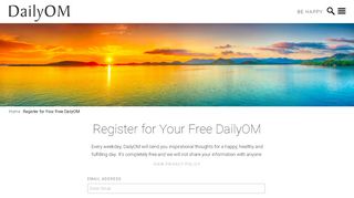 
                            4. Register For Your Free DailyOM - DailyOM