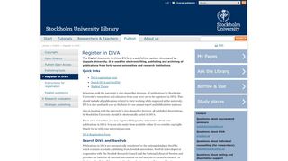 
                            2. Register in DiVA - Library - Stockholms universitet