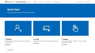 
                            10. Register, install and engage | Windows Insider Program