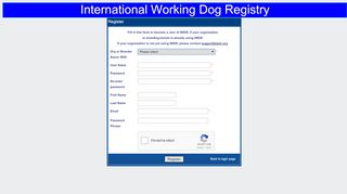 
                            3. Register - International Working Dog Registry