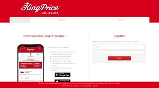 
                            2. Register - King Price Self-Service Portal