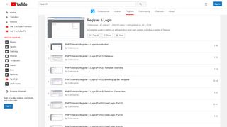 
                            3. Register & Login - YouTube