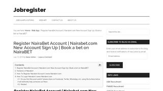 
                            7. Register NairaBet Account | Nairabet.com New Account Sign ...