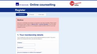 
                            1. Register | Online counselling | AXA PPP healthcare