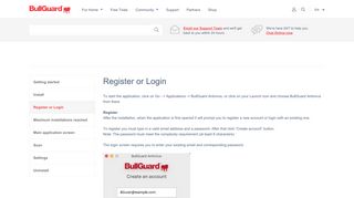 
                            5. Register or Login - BullGuard