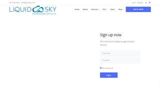 
                            4. Register page | Liquid Sky Technologies