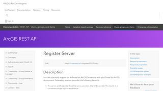 
                            9. Register Server—ArcGIS REST API: Users, groups, and content ...