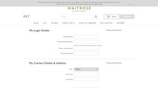 
                            6. Register | Waitrose Pet