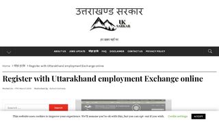 
                            9. Register with Uttarakhand employment Exchange online ...