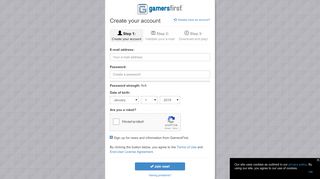 
                            9. Register your account — GamersFirst