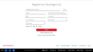 
                            6. Register Your Advantage Card