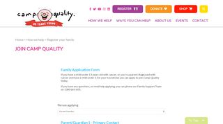 
                            6. Register your family - How we help - Camp Quality