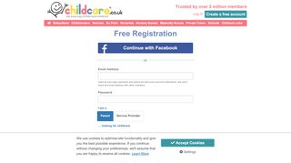 
                            2. Register your free account - Childcare.co.uk