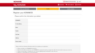 
                            4. Register your KONAMI ID - My KONAMI