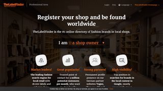 
                            5. Register your shop and be found worldwide - TheLabelFinder ...