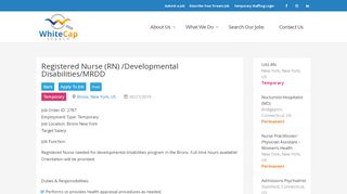 
                            7. Registered Nurse (RN) /Developmental Disabilities/MRDD - WhiteCap ...