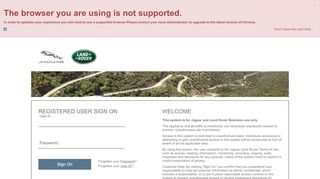
                            4. Registered Users Sign On - Jaguar Land Rover