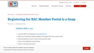 
                            4. Registering for BAC Member Portal is a Snap | International Union of ...